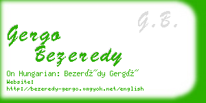 gergo bezeredy business card